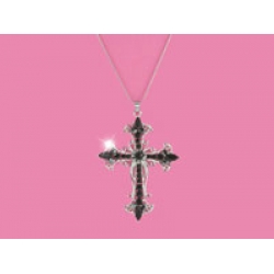 Crystal Rhinestone Cross Necklace Necklace 